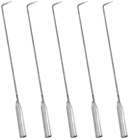 LOORGVEL 5 Stück Feuerschalen-schürhaken, Lang, Für Den Außenbereich, Für Kamin, Feuerstelle, Lagerfeuer, Holzofen Und Innenbereich, Robustes Lagerfeuer-schürhaken-Werkzeug Aus Stahl