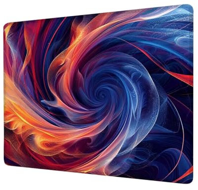 Mouse Pad Grey Mouse Mat Small 200x150x3mm Desk Mat, Mini Desk Pad Swirl Mousepad with Stitched Edges, Waterproof Surface, Gaming Mousemat for Wireless Mouse Travel Office Laptop Portable H1-820