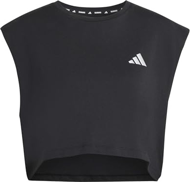 adidas Damen Adi365 Running Essentials Crop Shirt, Black, S