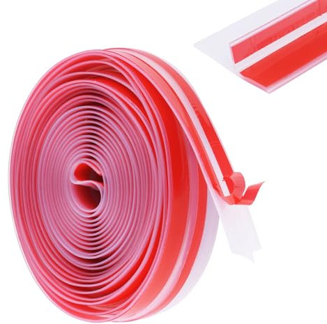UFURMATE Joint d'étanchéité en silicone transparent en forme de T pour portes fenêtres et douche 3,4 cm x 6,1 m