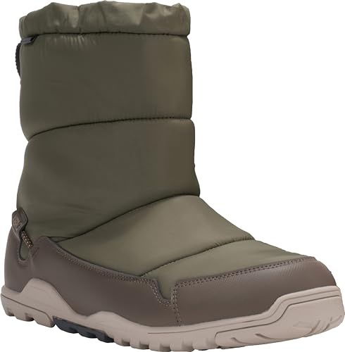 Xero Shoes Men's Alpine Pull-On Barefoot Snow Boots, Army Green, 10.5