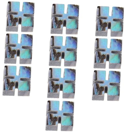 VINTORKY Abalone Muschel Griffbrettpunkte Diamantförmig 10 Stück Synthetisches Material für Mandoline und Gitarre Geeignet für Klassische und Akustische Gitarren Inlay Arbeiten