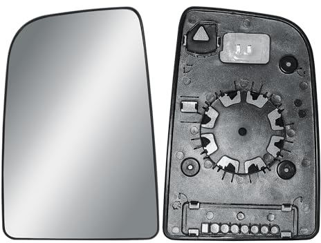 Passenger Left Side N/S Door Wing Mirror Replacement Main Big Upper Glass Heated with Back Plate for Mercedes Sprinter 2006-2025 VW Crafter 2006-2017