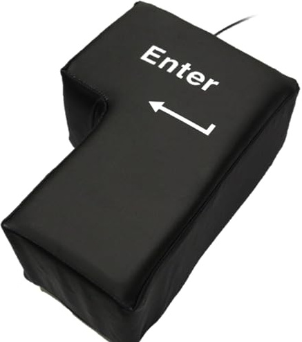 Elnwnnkc Anti-Stress Computer Riesiges Enter Big USB-Tastatur Entlüftungsknopf Kissen Desktop Stressabbau