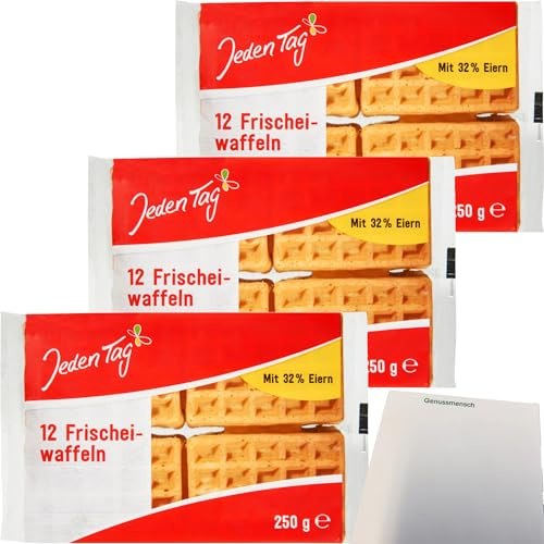 usy Bundle für Jeden Tag Frischei-Waffeln 3er Pack (3x250g Packung) + usy Block