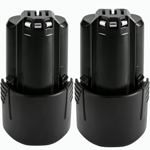 2X Batterie 12V 4000mAh Li-ION pour Batterie Bosch BAT411 2607336013 2607336014 BAT411A BAT412 BAT412A BAT413 BAT413A BAT414 D -70745 GSR GDR 10.8-LI Batterie de Rechange Accessoires (2 Batteries)