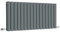 Milano Aruba Anthracite Horizontal Double Oval Panel Radiator - 400mm x 1000mm