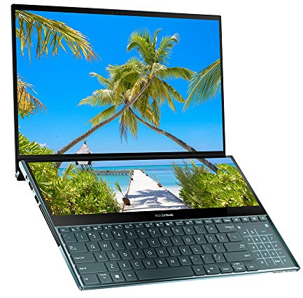 ASUS ZenBook PRO Duo UX581GV 15.6 Pollici 4K Touchscreen Dual Alexa Laptop Enabled () (Intel i7-9750H, 512 GB SSD PCI-e, 16 GB RA