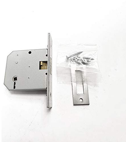 Union Satin Chrome 3 Sliding Door Lock - 2426