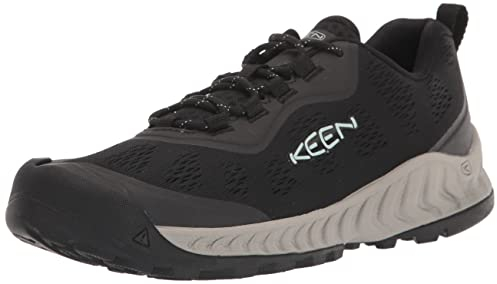 KEEN Damen Nxis Speed Wanderschuh, Black Blue Glass, 38 EU
