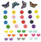 40 Stück bestickte Aufnäher Bügelbilder zum Aufnähen Kinderstickerei Blumen Schmetterling Herz für Jacken Hemden Jeans T-Shirt