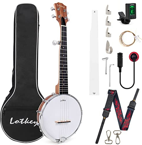 LOTKEY, 5-Saiten-Banjo, 66 cm (CR2032)