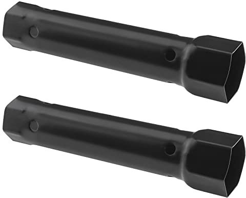 ECSiNG 2PCS Faucet Socket Wrench Metal Faucet Pipe Spanner Tap Spanner Faucet Installation and Repair Hand Tools 34mm & 40mm Diameter 200mm Length Black
