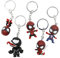 MIZT Spiderman Schlüsselanhänger, 5 Stück Superheld Schlüsselbund Keyring Keychain Dekoration Merchandise, Geschenke für Erwachsene und Kinder