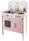 Leomark Rosa Kinderküche aus Holz Menfi Spielküche ab 3 Jahren Holzküche für Kinder Spielzeugküche mit Zubehör Küchenset in Pastellfarben Höhe 81 cm Geschenk Spielspaß mit Uhr Waschbecken