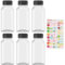 YSDYY 6 Pack Of 250ml Juice Bottles With Lids,With 1 Fruit Sticker,Plastic Bottles,Baby Bottles,Small Plastic Bottles,Suitable For Storing Juice,Milkshakes, Coffee