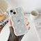 ZTOFERA Cute Curly Wave Frame Case with Flower Pattern, Transparent Soft TPU Shockproof Protective Bumper Cover for iPhone 13/14 6.1 - White Daisy