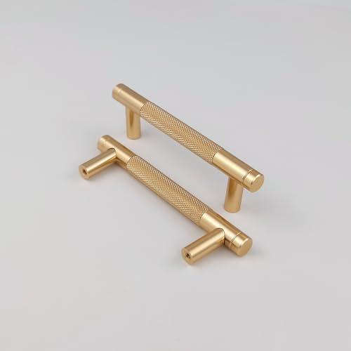 Pexintek 2 Pack Gold Modern Cabinet Handles 96mm Hole Centers Kitchen Bathroom bedrooms Study Furniture Door Vintage Pulls with Screws for Cupboards Drawer Wardrobe Dresser (Gold)