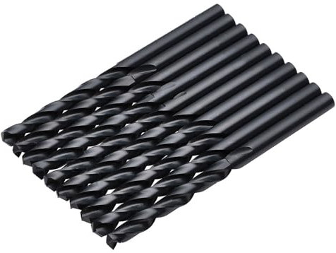 Draper 10pcs Black HSS Drill Bit, 6.5mm x 101mm - 08833 - for Metal, Wood and Plastic