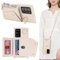 Lipvina Hülle für Samsung Galaxy Note 20 Ultra Hülle mit Band Kartenhalter handyhülle Hülle für Samsung Galaxy Note 20 Ultra mit Reißverschluss Band Ring Ständer Case für Frauen - weiß