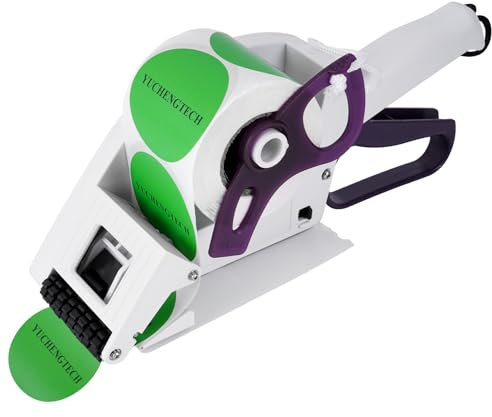 YUCHENGTECH Etikettenapplikator Handetikettierer Etikettenspender Etikettenabroller für Runde und Quadratische Haftetiketten Etikettenbreite 20-60 mm