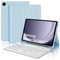 WAVATA Funda Teclado para Samsung Galaxy Tab A9 2023- España Ñ Tecla para Samsung Tab A9 8.7 Pulgadas, Teclado Bluetooth Desmontable, Azul Cielo