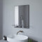 AQUABATOS Badspiegel mit Ablage Regal schwarz matt ohne Licht Beleuchtung 50 x 70 cm Wandspiegel Badezimmer Spiegel Badezimmerspiegel Hängespiegel Rechteckig Aluminiumrahmen