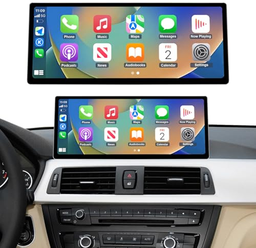 Road Top 12,3 Zoll Ultraschmaler Carplay Autoradio für BMW 3er/4er mit NBT | für BMW 3er/4er F30/F31/F32/F33/F34/F35/F36 (2012-2015), Linux HD Touchscreen, Wireless CarPlay, Android Auto, MirrorLink