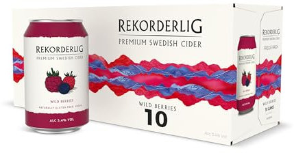 Rekorderlig Premium Wild Berries Cider 10 x 330 ml (cans)