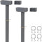 Woodside Greenhouse Guttering Downpipe Rainwater Kit – 2 Pack | 35mm Universal Fit | Water Butt Diverter | 65cm Length, 25mm Pipe | Sturdy PVC with Fixing Clips