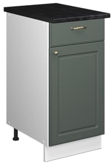 Vicco Mobile base Fame-Line, Verde-oro country/Bianco, 40 cm