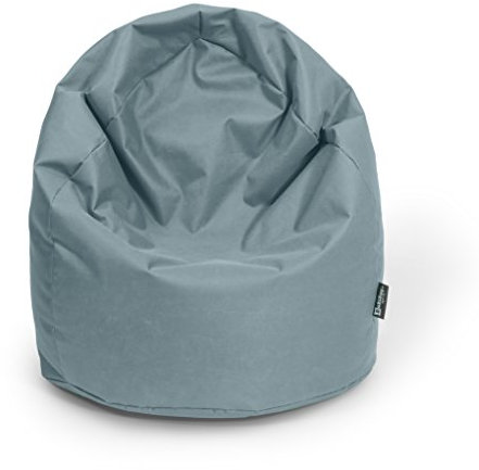 BuBiBag Sitzsack für Kinder in Tropfenform mit ÖKOTEX 100 - Outdoor Sitzsack oder als Indoor Gaming Sitzsack, Kindersitzsack für das Kinderzimmer, gefüllt mit EPS-Perlen (anthrazit)