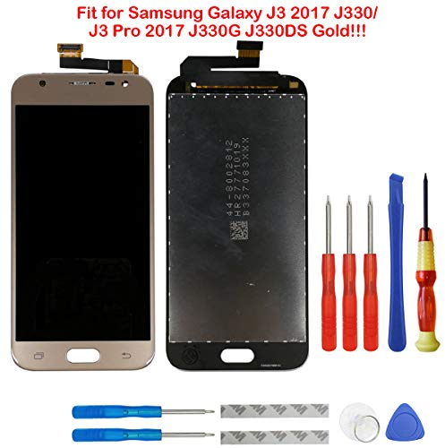 Swark Écran LCD pour Samsung Galaxy J3 2017 SM-J330 j330fn J330 j330 F sans Cadre + Outils (Or)