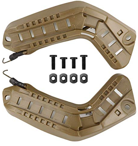 Tactical Helmet Rail Mount Kit, Adapter für Helmzubehörschienen für Airsoft Fast Helmet (Tan)