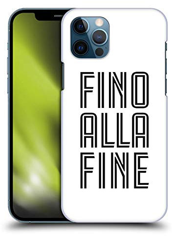 Head Case Designs Offizielle Zugelassen Juventus Football Club Fino Alla Fine Weiss Typ Harte Rueckseiten Handyhülle Hülle Huelle kompatibel mit Apple iPhone 12 / iPhone 12 Pro