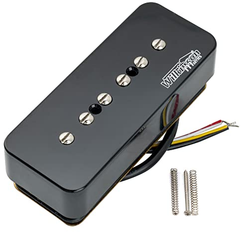 Wilkinson M-Serie Gestapelt Keramik P90 Soapbar Single Coil Sized Humbucker Tonabnehmer Steg Pickup für SG/LP E-Gitarre, Schwarz