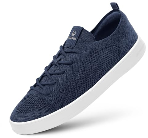 GIESSWEIN Wool Sneaker Men - Platform Herren Schuhe, Low-Top Halbschuhe, Freizeit Sneakers aus Merino Wool 3D Stretch, Superleichte Schnürer