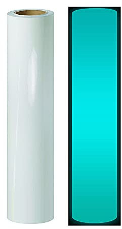 NewL Glow in the Dark Heat Transfer Vinyl HTV T-Shirt 30cm x 150cm Roll Iron Heat Press - Blue