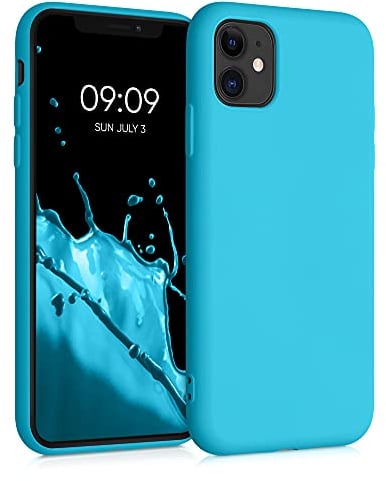 kwmobile Case Compatible with Apple iPhone 11 Case - Slim Protective TPU Silicone Phone Cover - Ocean Blue