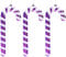 Christmas Concepts® Pack of 3–250mm (10) Extra Large Candy Cane Baubles – Shiny & Glitter Decorated – Christmas Decorations (Purple)