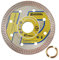 HIGHDRIL - Lama diamantata super sottile, 100 mm, lama per piastrelle diamantate a secco o bagnato con bordo a rete a X per taglio a disco, porcellana, ceramica, terracotta, granito, marmo