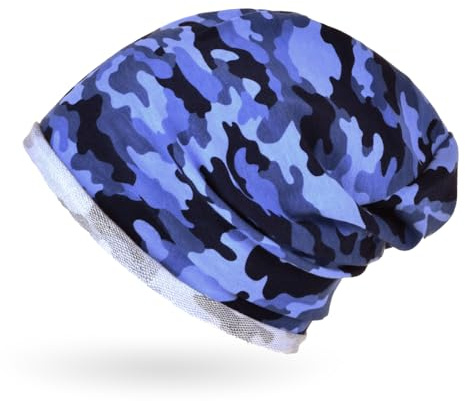 Neverless® Herren Beanie Camoflage Camo-Muster Mütze Slouch Oversized Outdoor Herbst Baumwolle Dünn