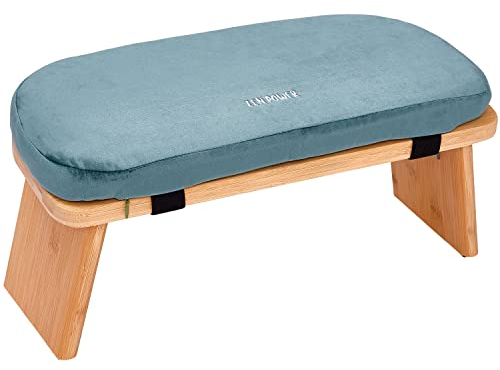 Zen Power Panca Yoga Pieghevole – Panca Meditazione Yoga in Legno – Sgabello Pieghevole Ergonomico per Preghiera – Sgabello Legno con Imbottitura per Momenti Spirituali – Yoga Accessori
