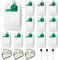 Ruucy 12 Pezzi Sacchetti Folletto per VK140 VK150 FP140 FP150-12 Ricambi Sacchi Folletto FP140, 3 Filtri Motore, 3 Spazzole Pulite, Kit di Accessori per Vorwerk Kobold Aspirapolvere
