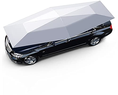 Semi-Automatic Carport Car Umbrella Tent, Car Cover Universal Car Cover - 4.2M, Semi-Automatic Car Tent, Foldable Carport Canopy Sun Shade, Automobile Protection Car Umbrella for SUV, Truck