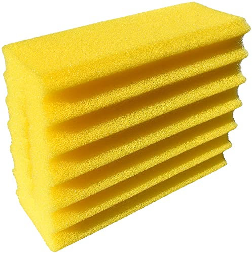 Heissner Filterschwamm für Kartusche, gelb, fein, 30ppi, für FPU10100 / FPU16000 / FPU24000 (ab 2021)