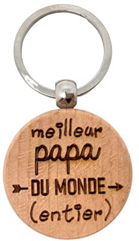 Ernestine - Porte-clés Meilleur Papa - cadeau fête des pères et fête des grands pères - cadeau papa accessoire homme - porte clefs personnalisable famille - cadeau homme anniversaire Noël naissance