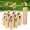 ACXIN Nummern Kubb Wikinger Spiel Holzwurfspiel Wurfspiele für draußen Wikingerschach Holz-Kegel Wikinger Outdoor Spiele Erwachsene & Kinder