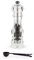 Peugeot - Nancy Moulin à poivre manuel en acrylique – Moulin à poivre transparent réglable – Avec cuillère à épices en acier inoxydable et clip de sac, 22,9 cm