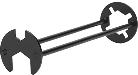 Llave de Fregadero Multifuncional Negra, Manguera de Grifo de Agua de Acero Al Carbono, Herramienta de Mantenimiento y Desmontaje de Artículos Sanitarios de Manga Hexagonal (S)